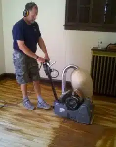 sanding a hard wood floor